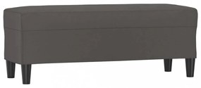 vidaXL szürke műbőr pad 100 x 35 x 41 cm