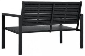 fekete fautánzatú HDPE kerti pad 120 cm