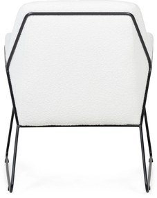 Fehér design kialakítású fotel MILAN