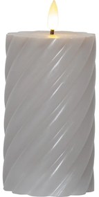 Flamme Swirl szürke LED viaszgyertya, magasság 15 cm - Star Trading