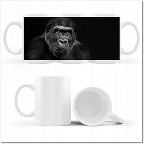 Nyomott mintás bögre Fekete alföldi gorilla