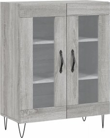 vidaXL szürke sonoma színű szerelt fa tálalószekrény 69,5 x 34 x 90 cm