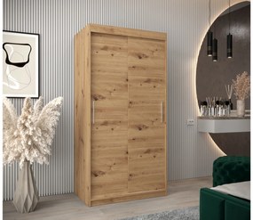 Ruhásszekrény 100 cm Toki (artisan tölgy + artisan tölgy). 1064799