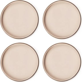 Bézs kőedény tányér készlet 4 db-os ø 22 cm Terra Rondo – Bonami Selection