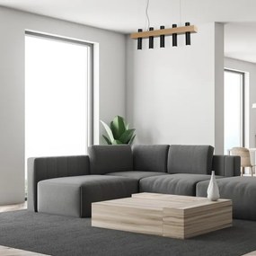 Csillár zsinóron WEST 5xGU10/25W/230V fekete