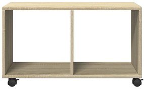 sonoma tölgy színű szerelt fa görgős szekrény 72 x 33 x 42,5 cm