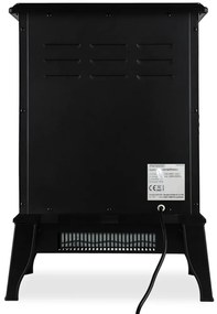 monzana® Elektromos kandalló ventilátoros fűtéssel és tűzzel 2000W Fekete