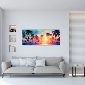 Kép - trópusi naplemente (120x50 cm)
