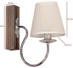 Fali lámpa CARIN 1xE14/60W/230V világos