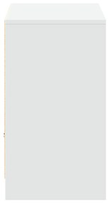 fehér szerelt fa TV-szekrény LED-ekkel 91 x 34 x 61 cm