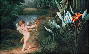 Fotótapéta Flizelin Hálószoba és Nappali Tapéta Bájos Ámor 416x254