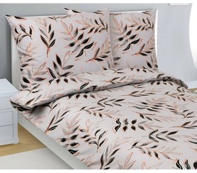 Bellatex Leaf pamut ágyneműhuzat szürke, 140 x 220 cm, 70 x 90 cm, 140 x 220 cm, 70 x 90 cm
