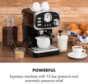 Klarstein Espressionata Gusto, eszpresszógép, 1100 W, 15 bar