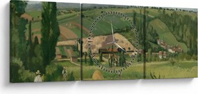 Kép - Camille Pissarro, Landscape at Les Pâtis, Pontoise, reprodukciók (órával) (90x30 cm)