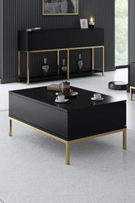 Dohányzóasztal Lord - Black, Gold