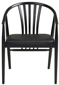 Agustin étkezőszék, bükkfa PU üléssel, fekete