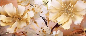 Kép - Arany virágok (120x50 cm)