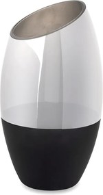 Váza Ezüst Fekete 35x20cm Üveg Matt Fényes Glamour