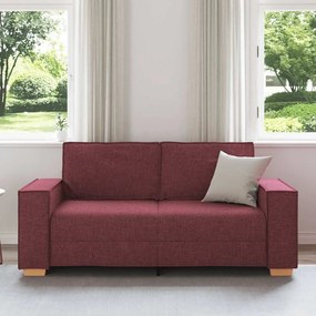 vidaXL kétszemélyes bordó színű szövetkanapé 140 cm