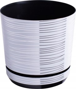 Virágtartó Dekor átm. 16 cm fehér csíkos