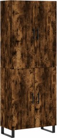 vidaXL füstös tölgy színű szerelt fa magasszekrény 69,5 x 34 x 180 cm