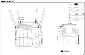 LIERNE 1S rattan fotel