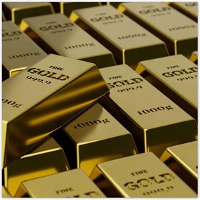 Poszterek 100x100 Arany rúd arany 1000g