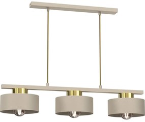 Csillár zsinóron MARTI 3xE27/15W/230V bézs/arany