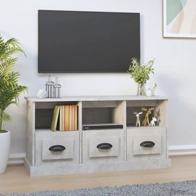 betonszürke szerelt fa TV-szekrény 100x35x50 cm