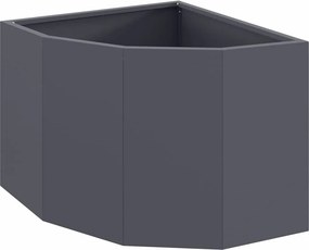 vidaXL Sarok Virágtartó Antracit 45 x 45 x 35 cm Acél
