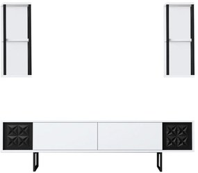 TV szekrény Black Line - White, Black
