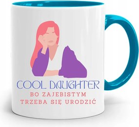 Kék Bögre Lányának Cool Daughter Ajándék fényképes nyomtatással