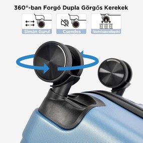 BONTOUR VERTICAL 4 Kerekes Nagy Borönd 76x50,5x29,5cm, jégkék