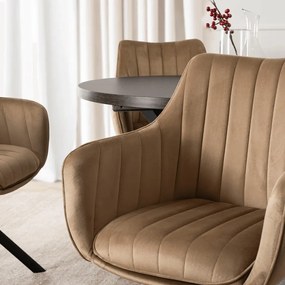 Forgó Étkező/Tárgyaló Szék Bézs Bársony Szövettel. MUMBAI 2