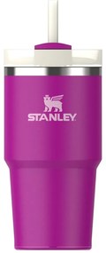 Rózsaszín rozsdamentes acél termosz szívószállal 600 ml Quencher H2.0 FlowState Tumbler Violet Blossom – Stanley