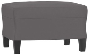 vidaXL szürke műbőr kanapéfotel lábtartóval 60 cm