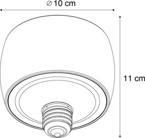 E27 LED dekorációs izzó fekete 6W 370 lm 3000K