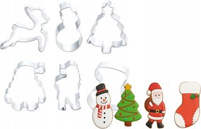 Mézeskalács formák Mézeskalács Lyukasztók Karácsonyi keksz 6 db H