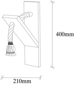 Fali lámpa EREBOS 1xE27/40W/230V