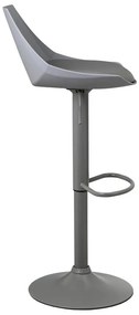 Szürke bőr utánzat állítható magasságú bárszék szett 2 db-os (ülésmagasság 56,5 cm) – Casa Selección