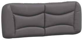 szürke műbőr ágykeret matrac nélkül Hvar 140 x 190 cm