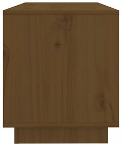 mézbarna tömör fenyőfa TV-szekrény 74 x 34 x 40 cm