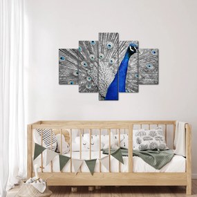 Kék páva képe (150x105 cm)