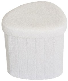 Fehér buklé puff Medford – House Nordic