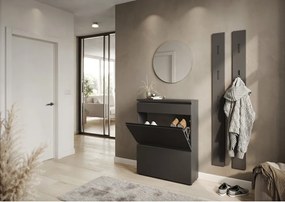 Antracitszürke cipőtartó 80x107x29 cm Baldone – Germania