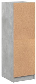 betonszürke magasszekrény üvegajtókkal 35 x 37 x 109 cm