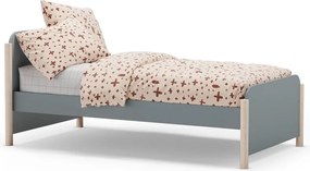 Szürkészöld borovi fenyő gyerekágy ágyráccsal 90x190 cm Enola – Marckeric