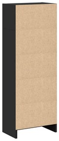 fekete szerelt fa könyvszekrény 40 x 24 x 109 cm