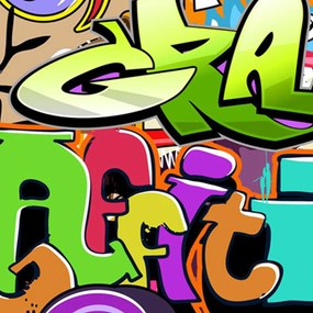Gario Paraván Graffiti absztrakció Méret: 180 x 170 cm, Kivitelezés: Klasszikus paraván