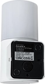 Modern kültéri fali lámpa fehér opálbúrával IP44 - Odense